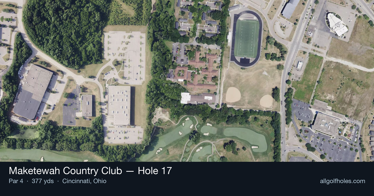 Hole 17 aerial at Maketewah Country Club