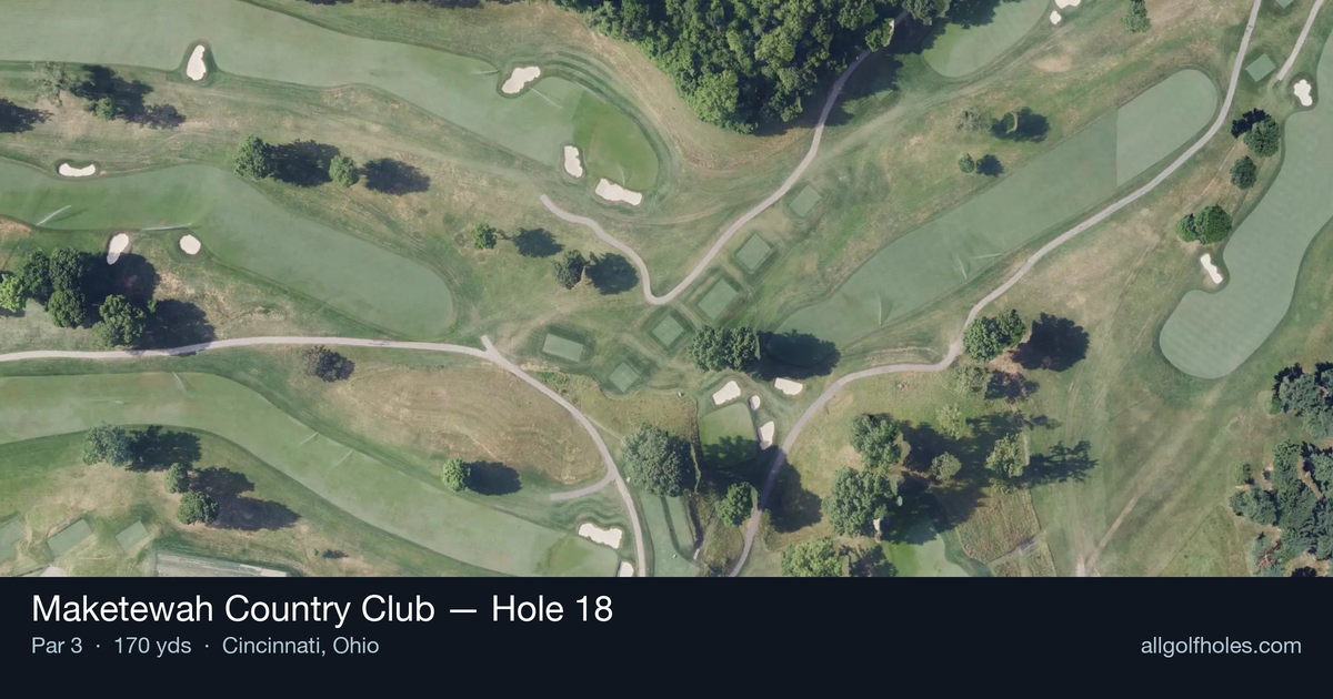 Hole 18 aerial at Maketewah Country Club