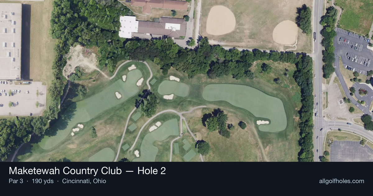 Hole 2 aerial at Maketewah Country Club