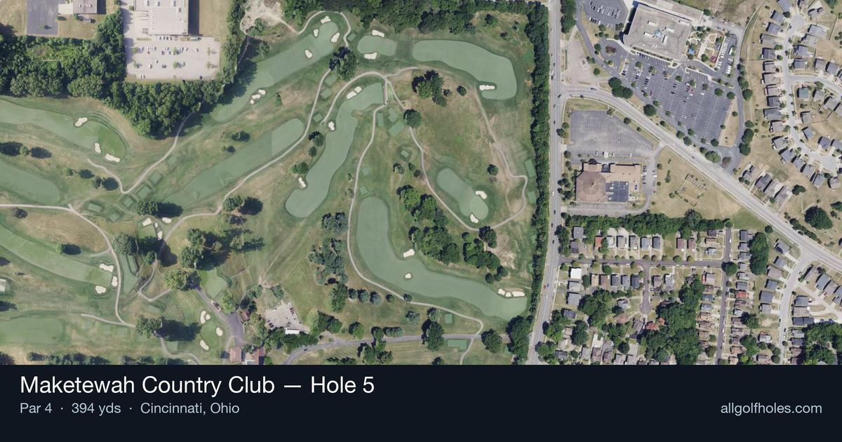 Hole 5 aerial at Maketewah Country Club