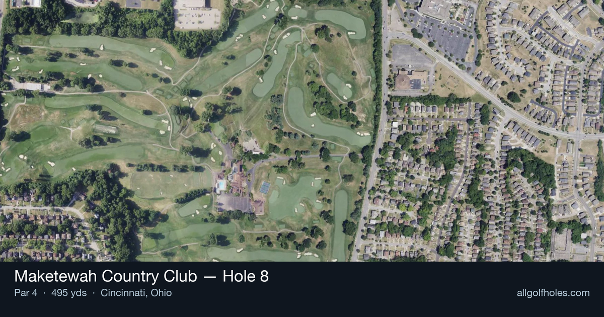 Hole 8 aerial at Maketewah Country Club