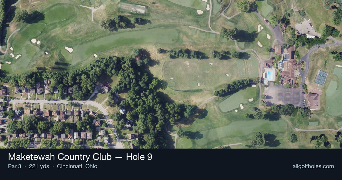 Hole 9 aerial at Maketewah Country Club