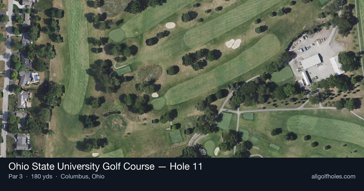 Hole 11 aerial at Ohio State University Golf Course