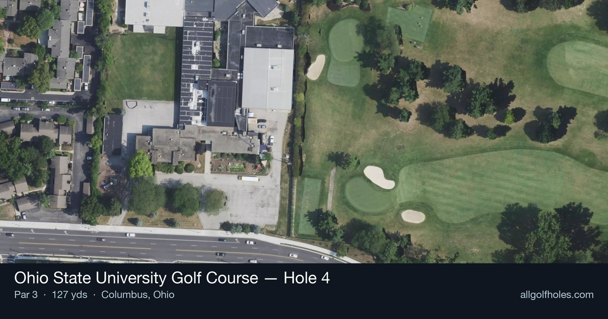 Hole 4 aerial at Ohio State University Golf Course