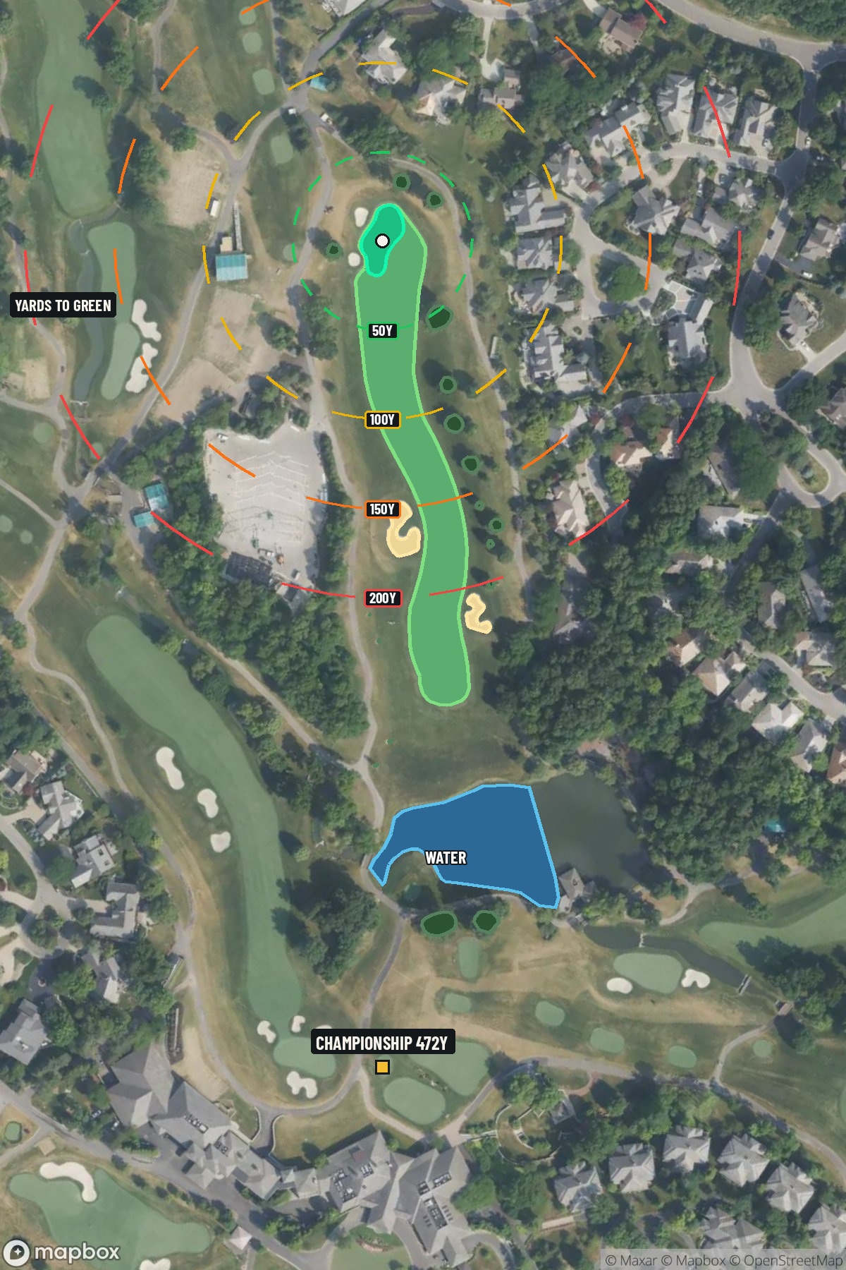 Hole 10 aerial at Muirfield Village Golf Club