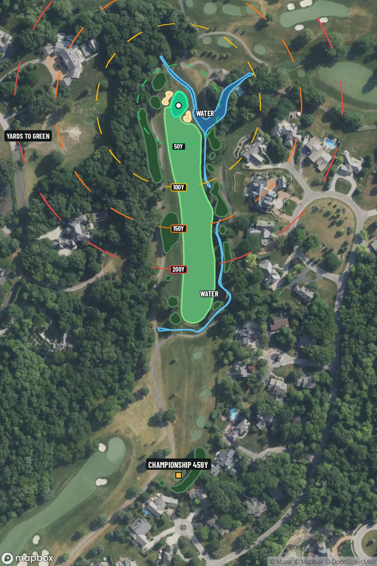 Hole 2 aerial at Muirfield Village Golf Club