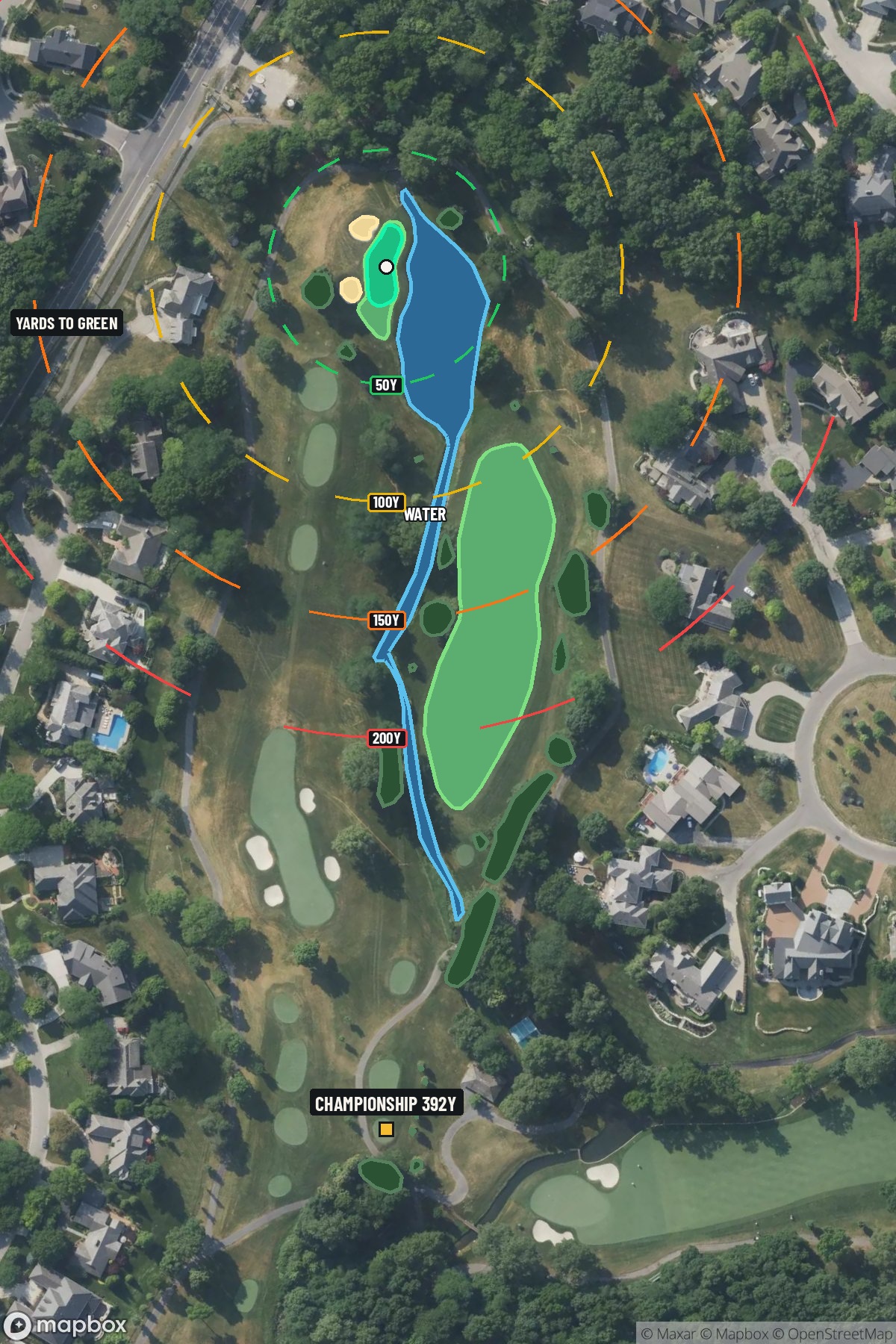 Hole 3 aerial at Muirfield Village Golf Club