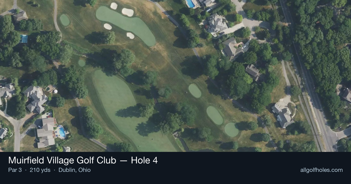 Hole 4 aerial at Muirfield Village Golf Club