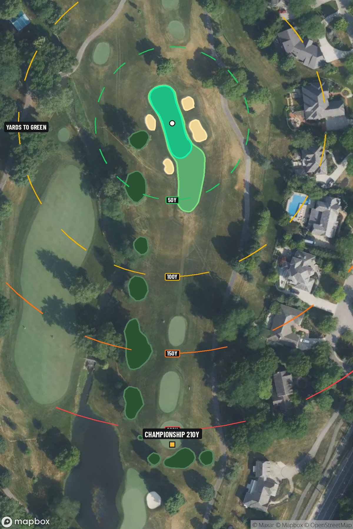 Hole 4 aerial at Muirfield Village Golf Club