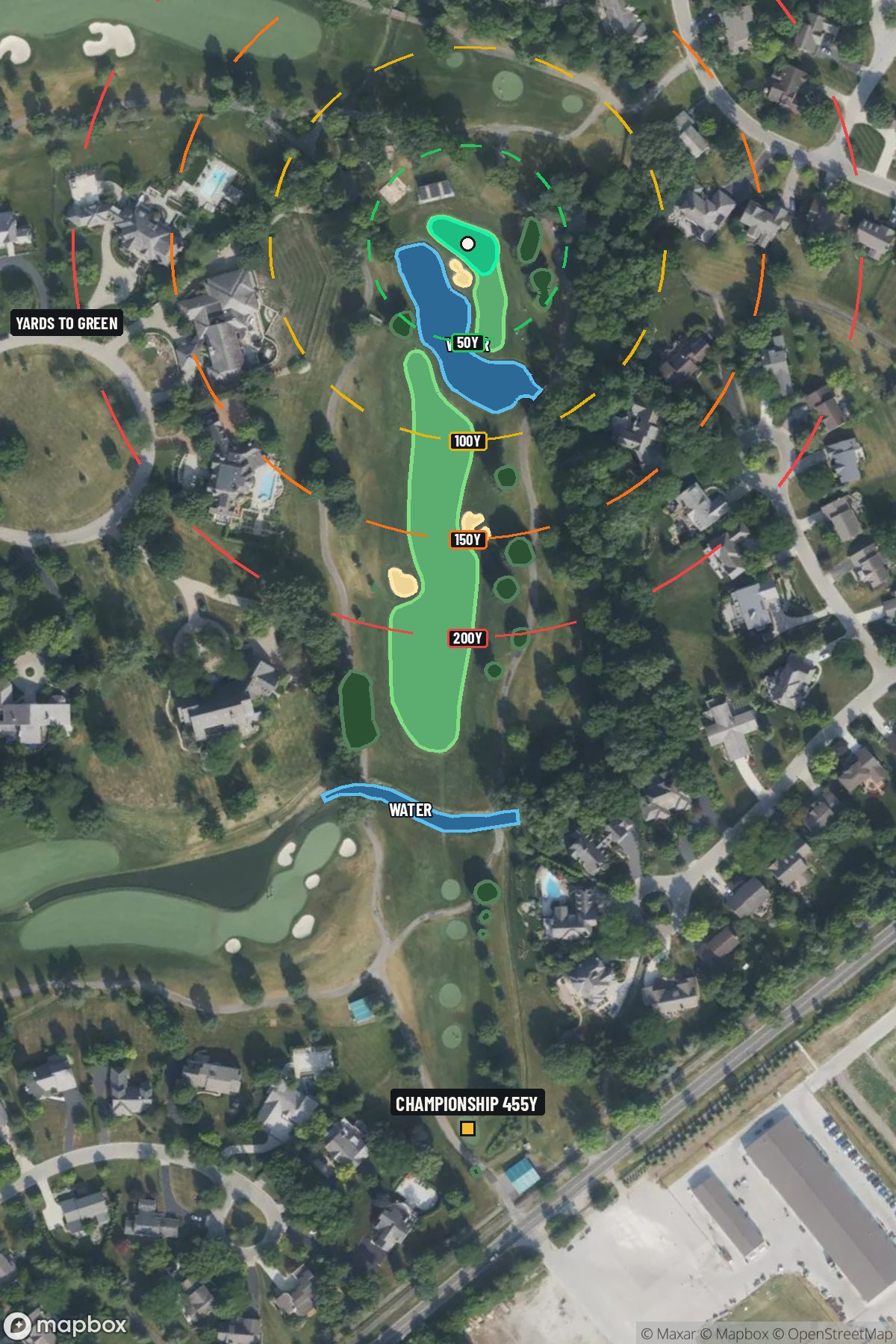 Hole 6 aerial at Muirfield Village Golf Club