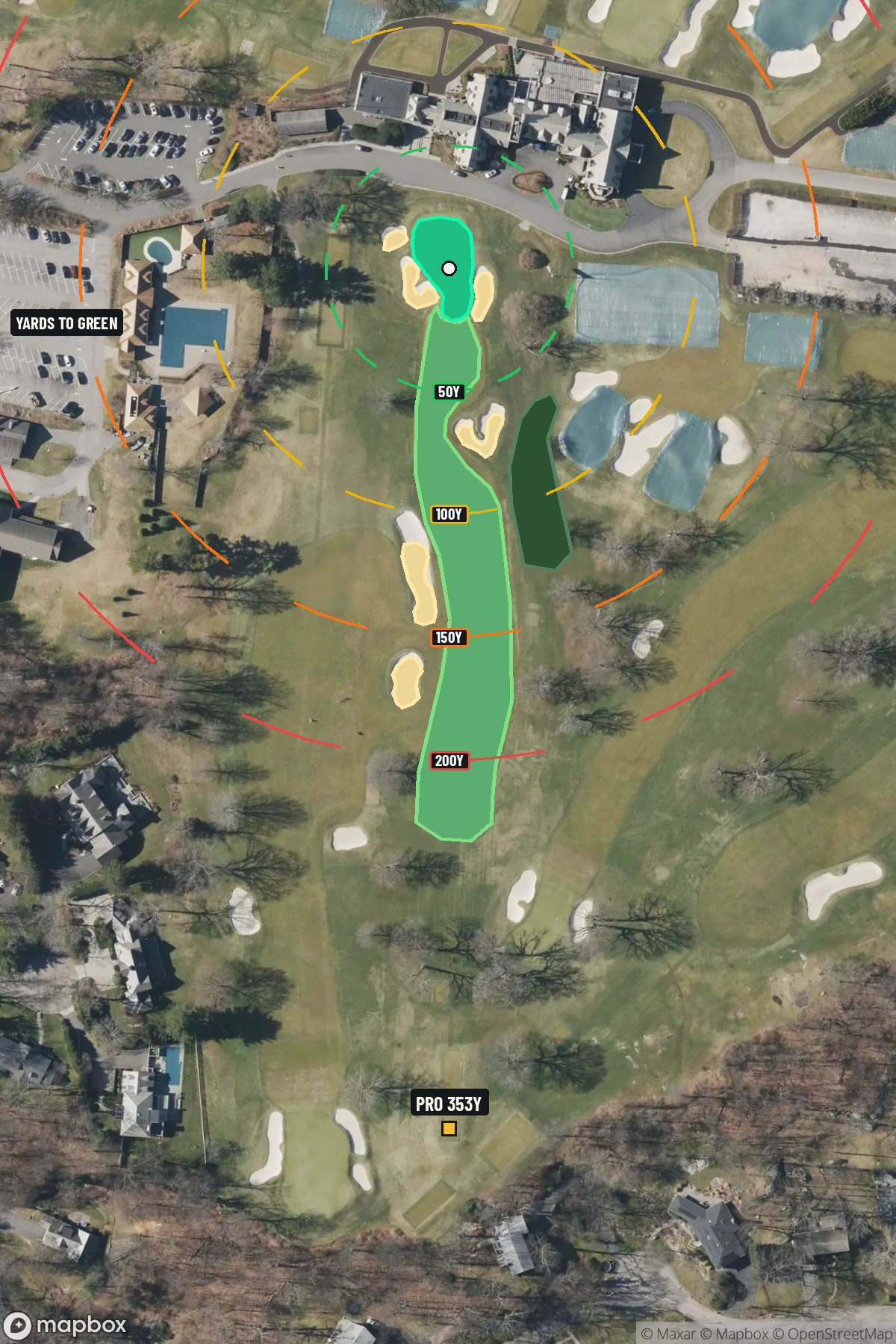 Hole 10 aerial at Winged Foot Golf Club (East Course)