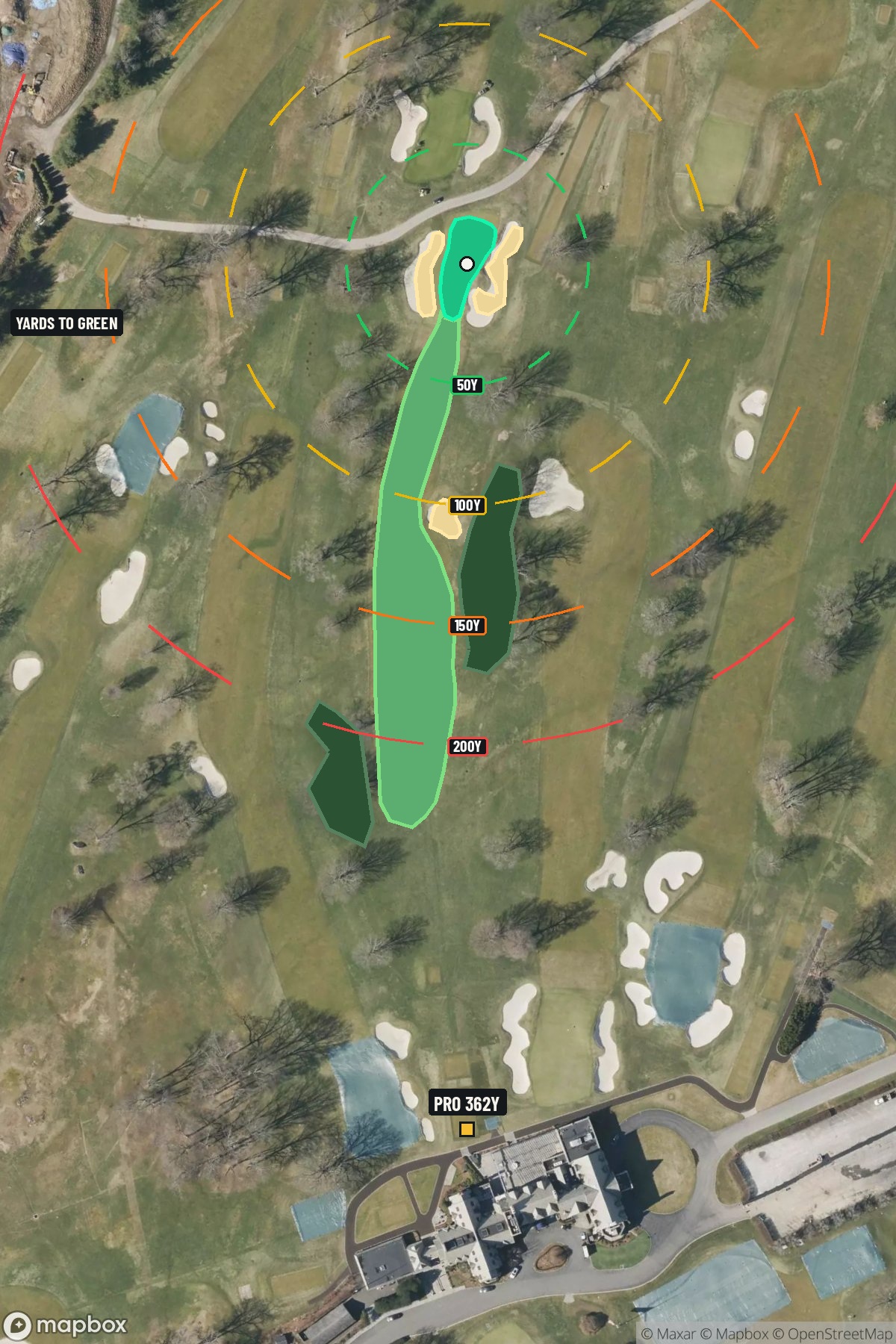 Hole 11 aerial at Winged Foot Golf Club (East Course)