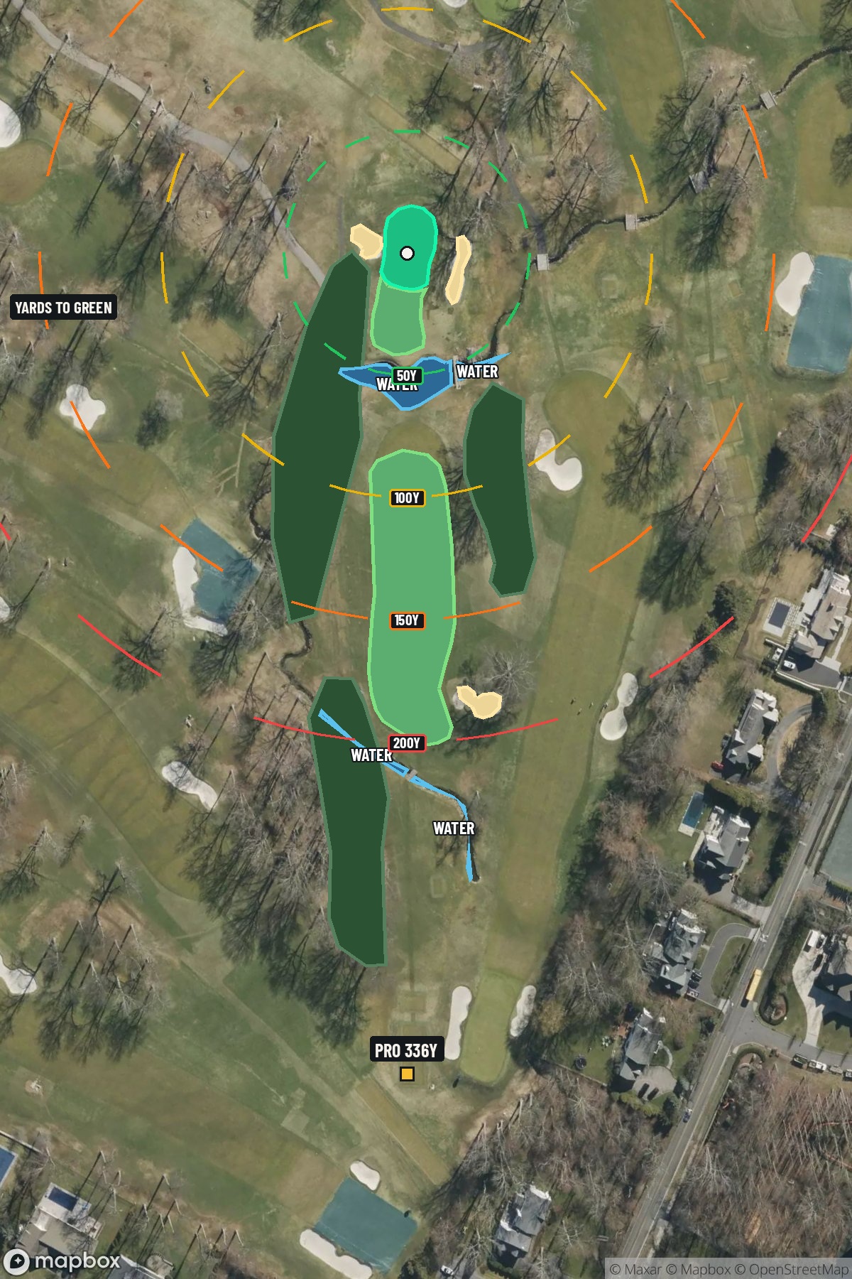 Hole 15 aerial at Winged Foot Golf Club (East Course)
