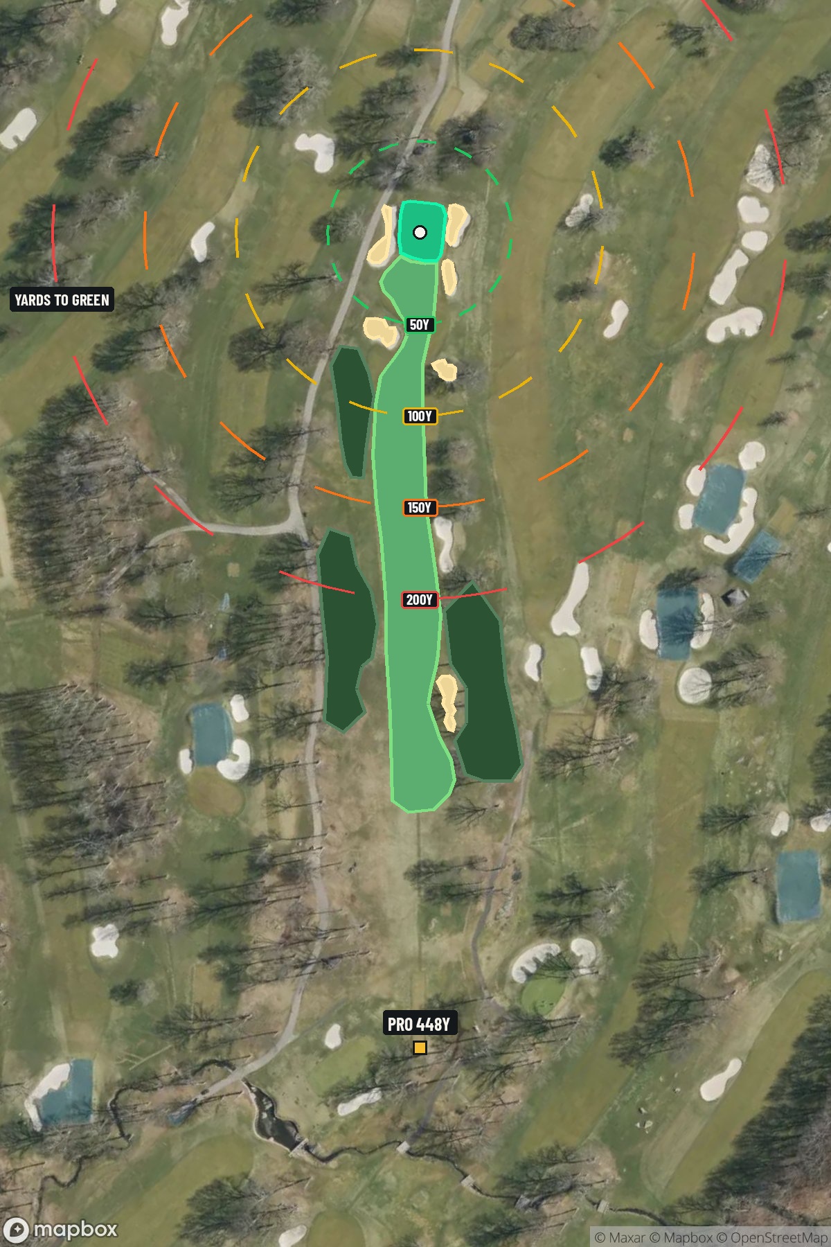 Hole 16 aerial at Winged Foot Golf Club (East Course)
