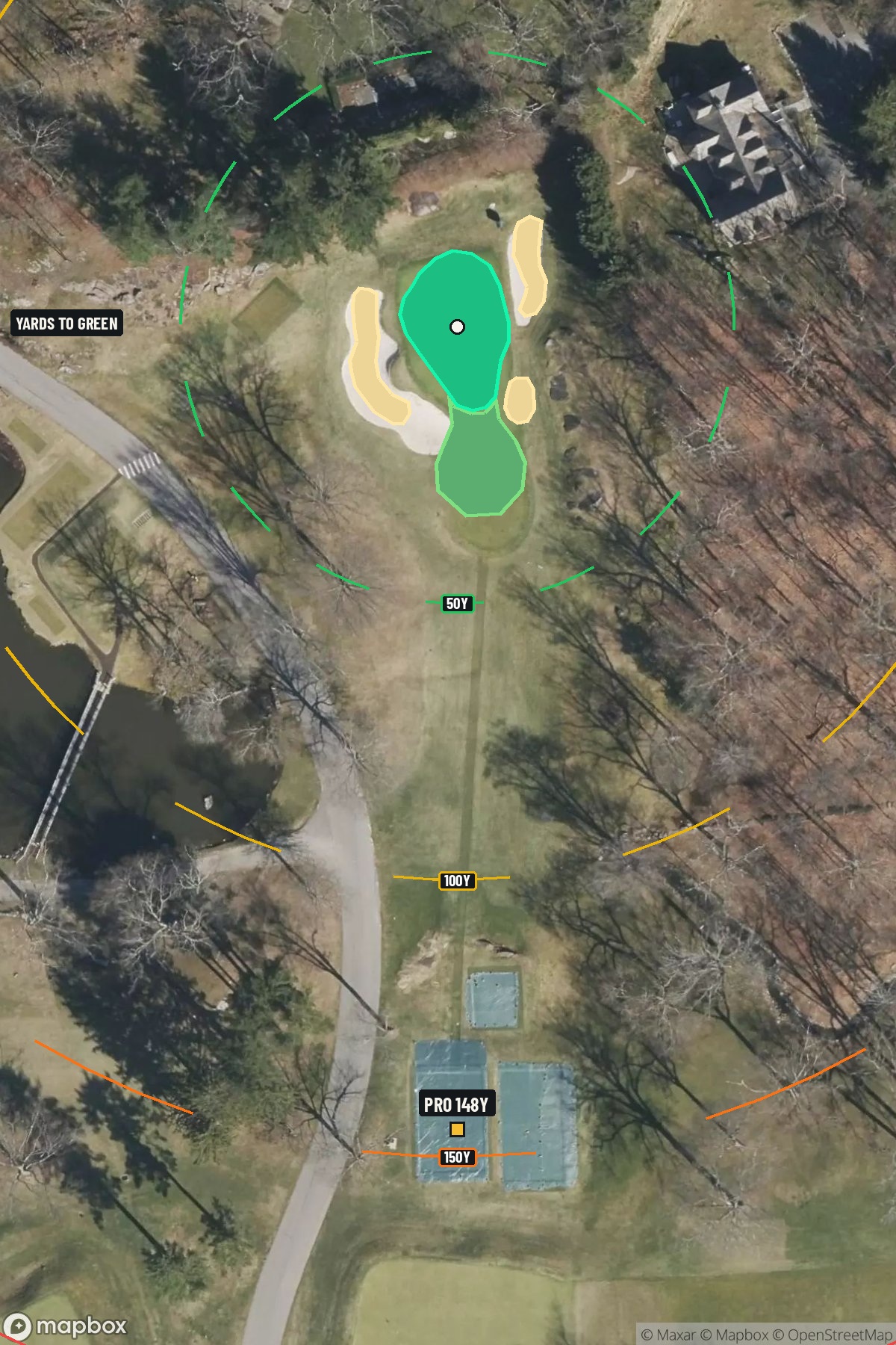 Hole 3 aerial at Winged Foot Golf Club (East Course)
