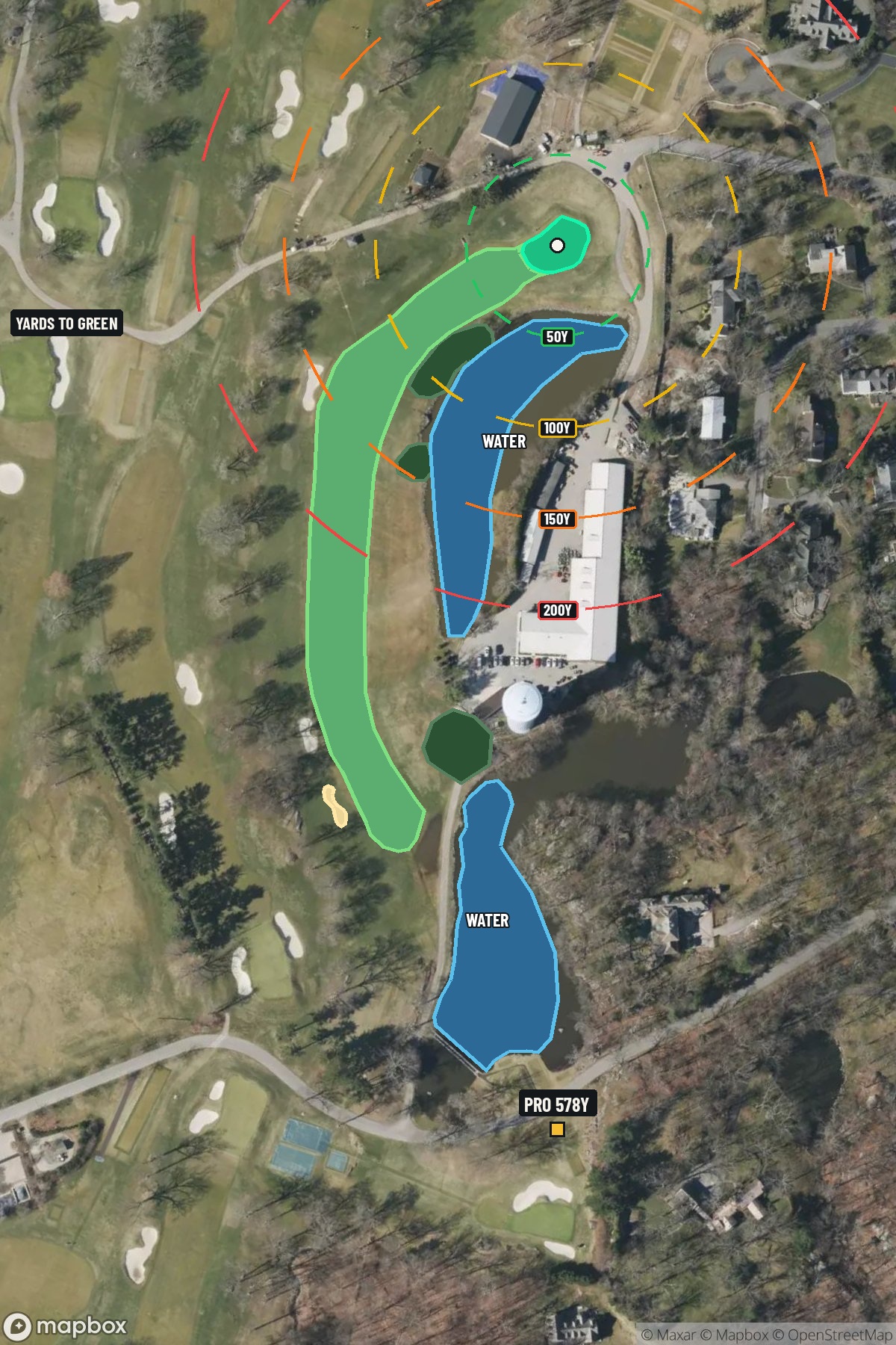 Hole 4 aerial at Winged Foot Golf Club (East Course)