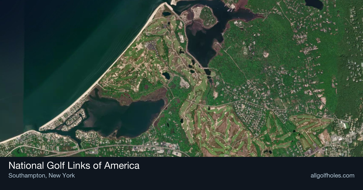 National Golf Links of America aerial view