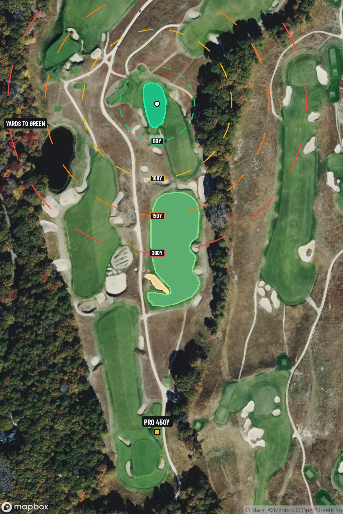 Hole 10 aerial at National Golf Links of America