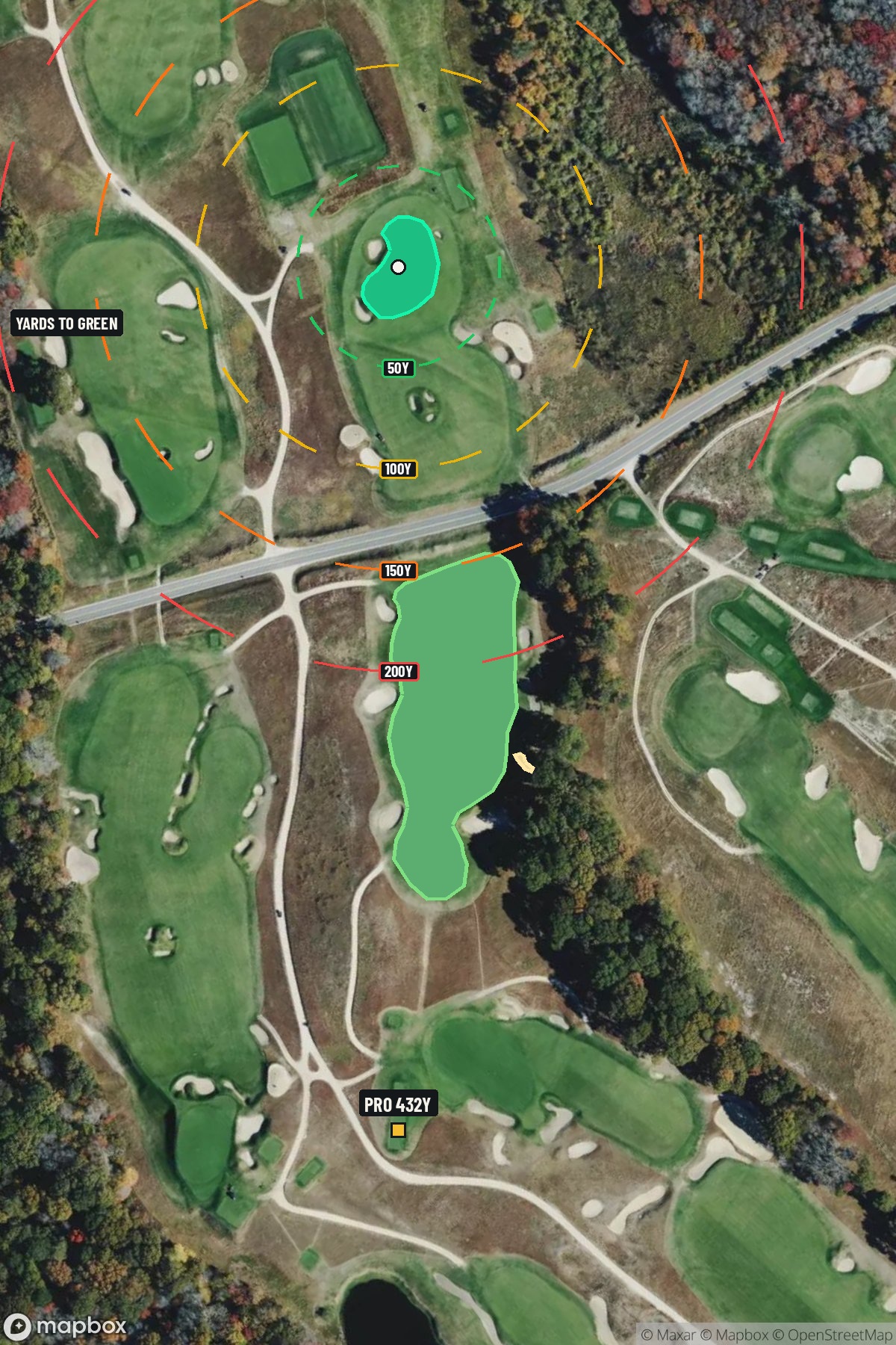 Hole 11 aerial at National Golf Links of America