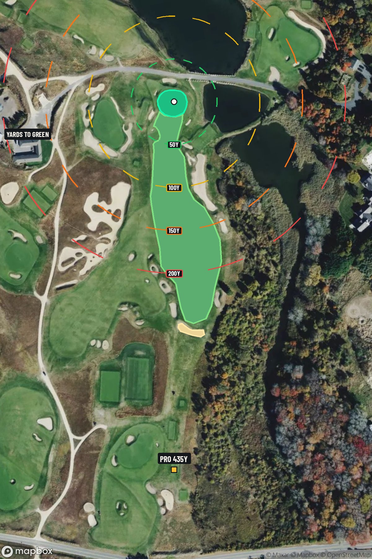 Hole 12 aerial at National Golf Links of America