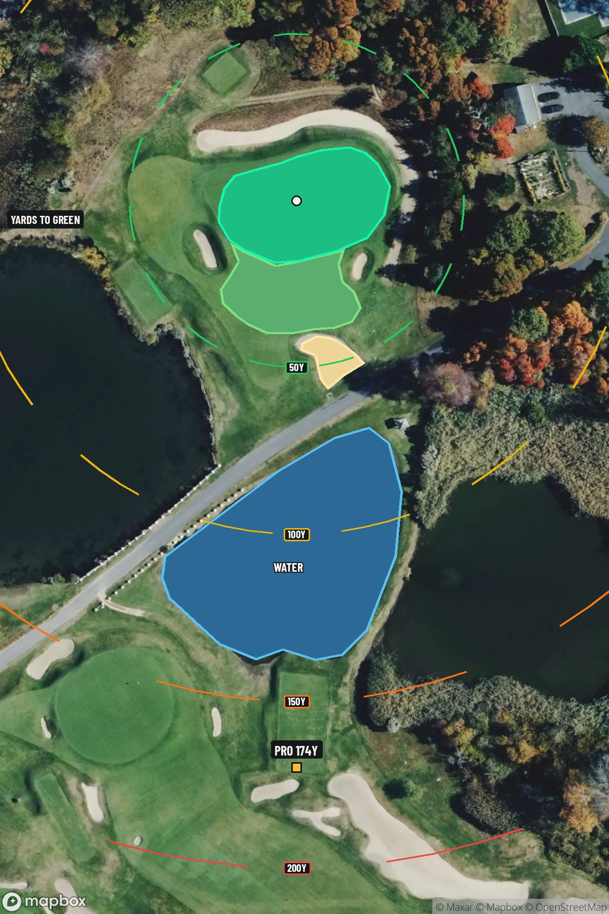 Hole 13 aerial at National Golf Links of America