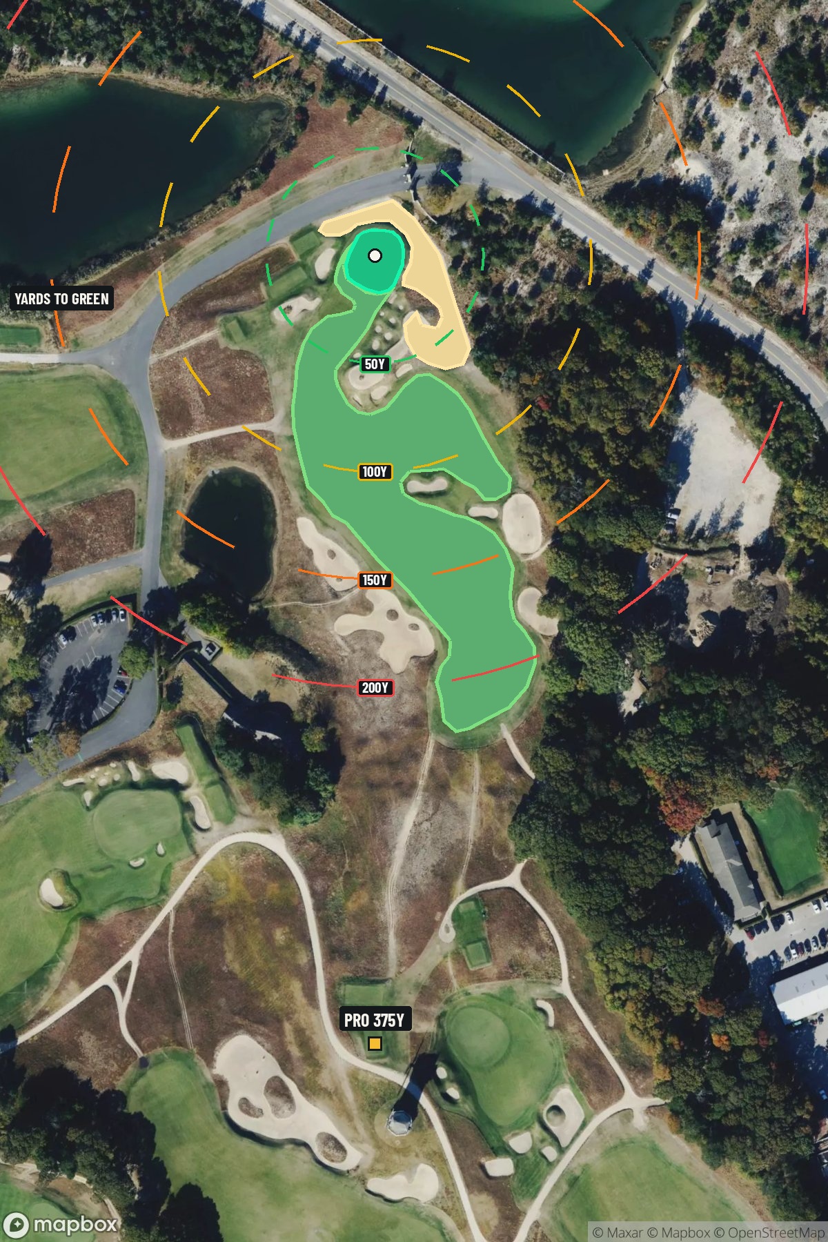 Hole 17 aerial at National Golf Links of America