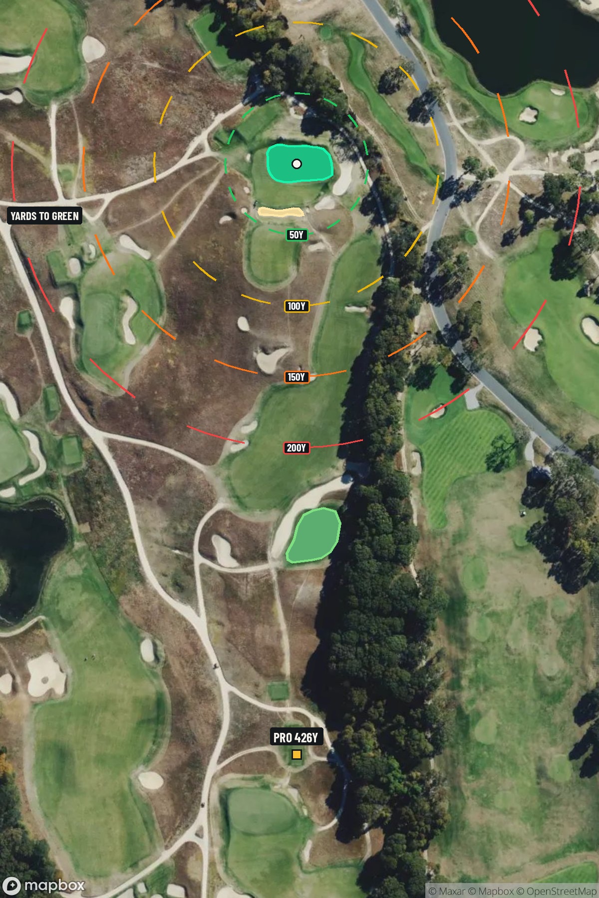Hole 3 aerial at National Golf Links of America