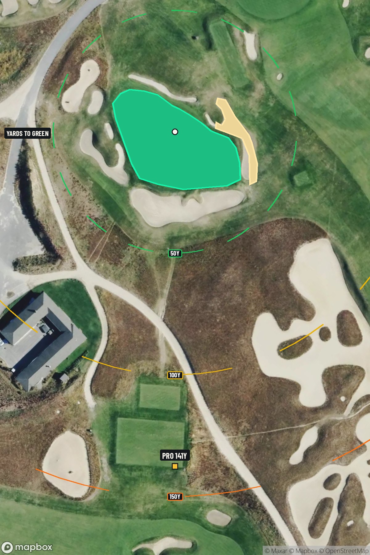 Hole 6 aerial at National Golf Links of America