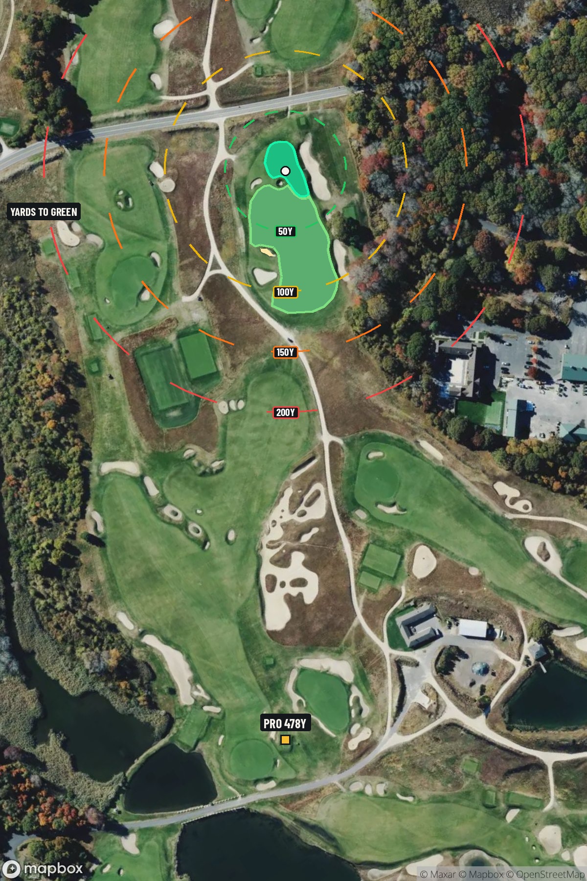 Hole 7 aerial at National Golf Links of America