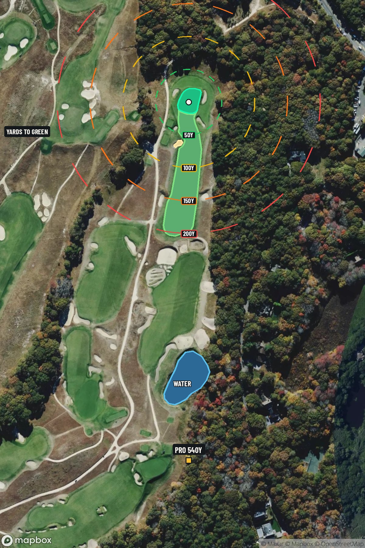 Hole 9 aerial at National Golf Links of America