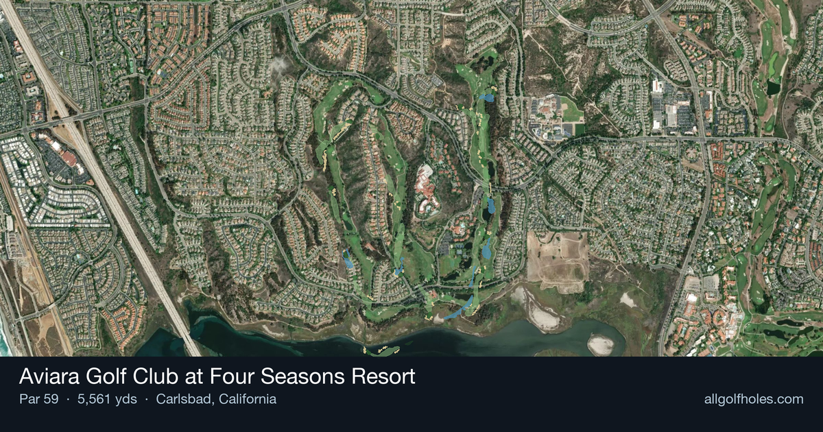 Aviara Golf Club at Four Seasons Resort aerial view