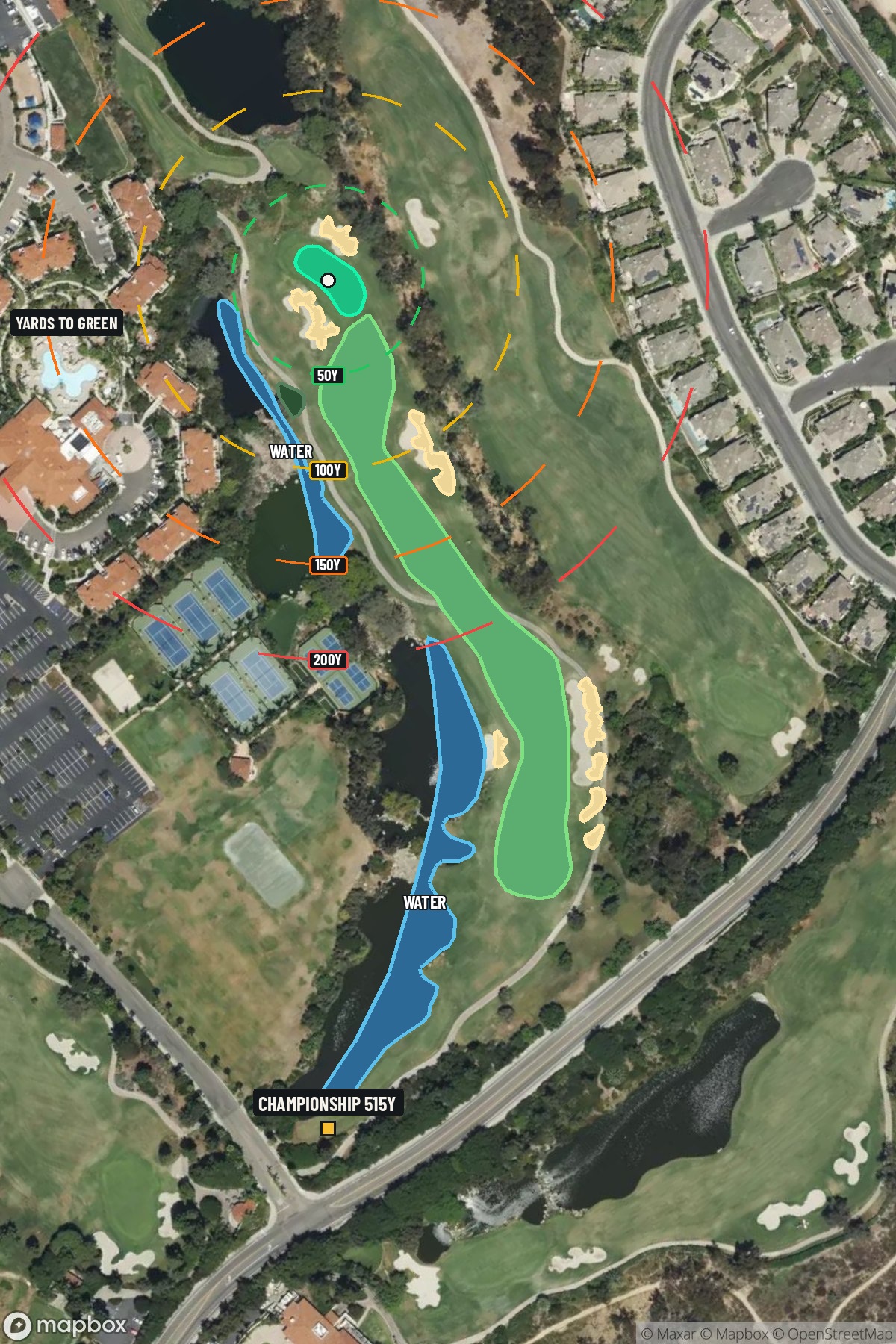 Hole 10 aerial at Aviara Golf Club at Four Seasons Resort