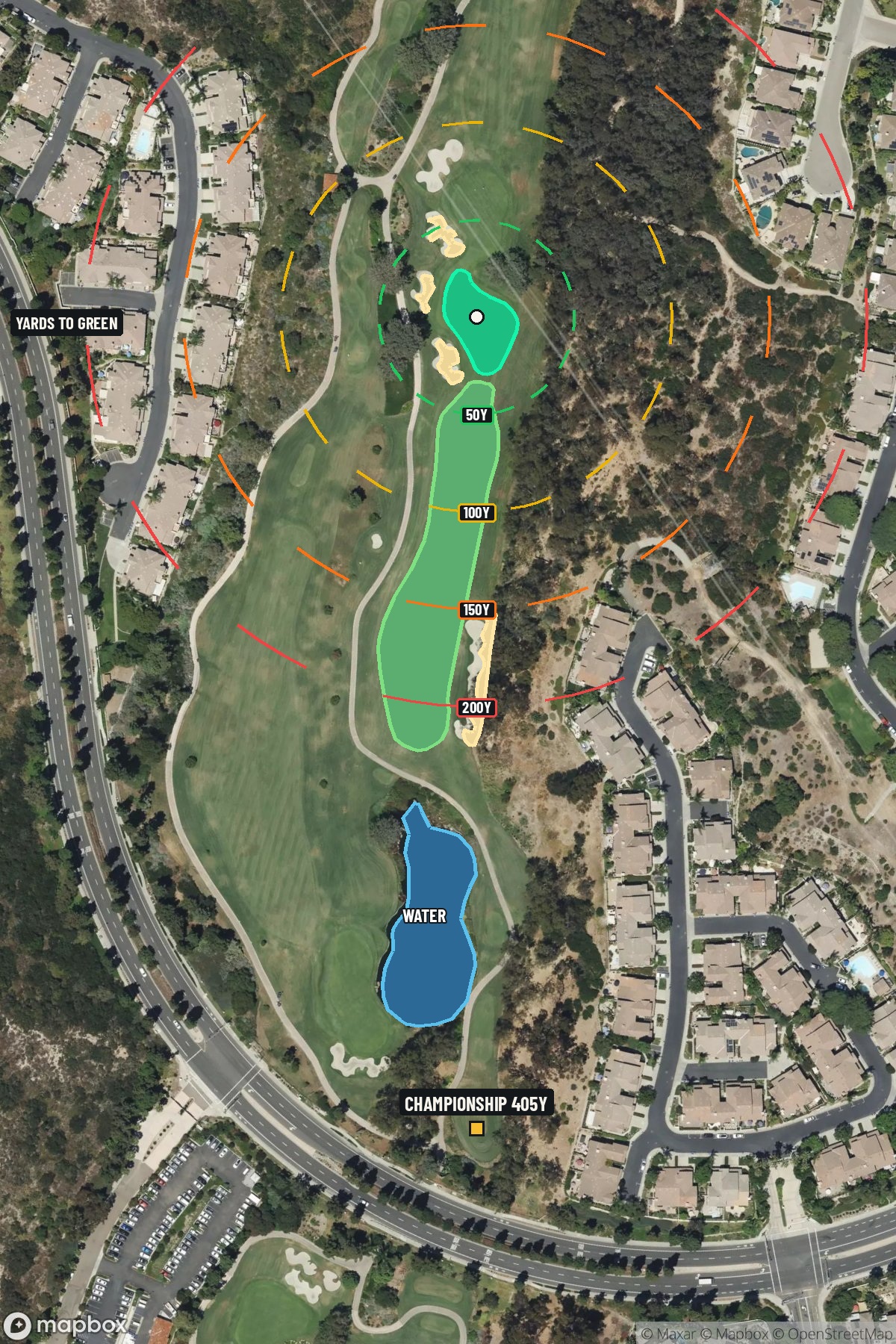 Hole 12 aerial at Aviara Golf Club at Four Seasons Resort