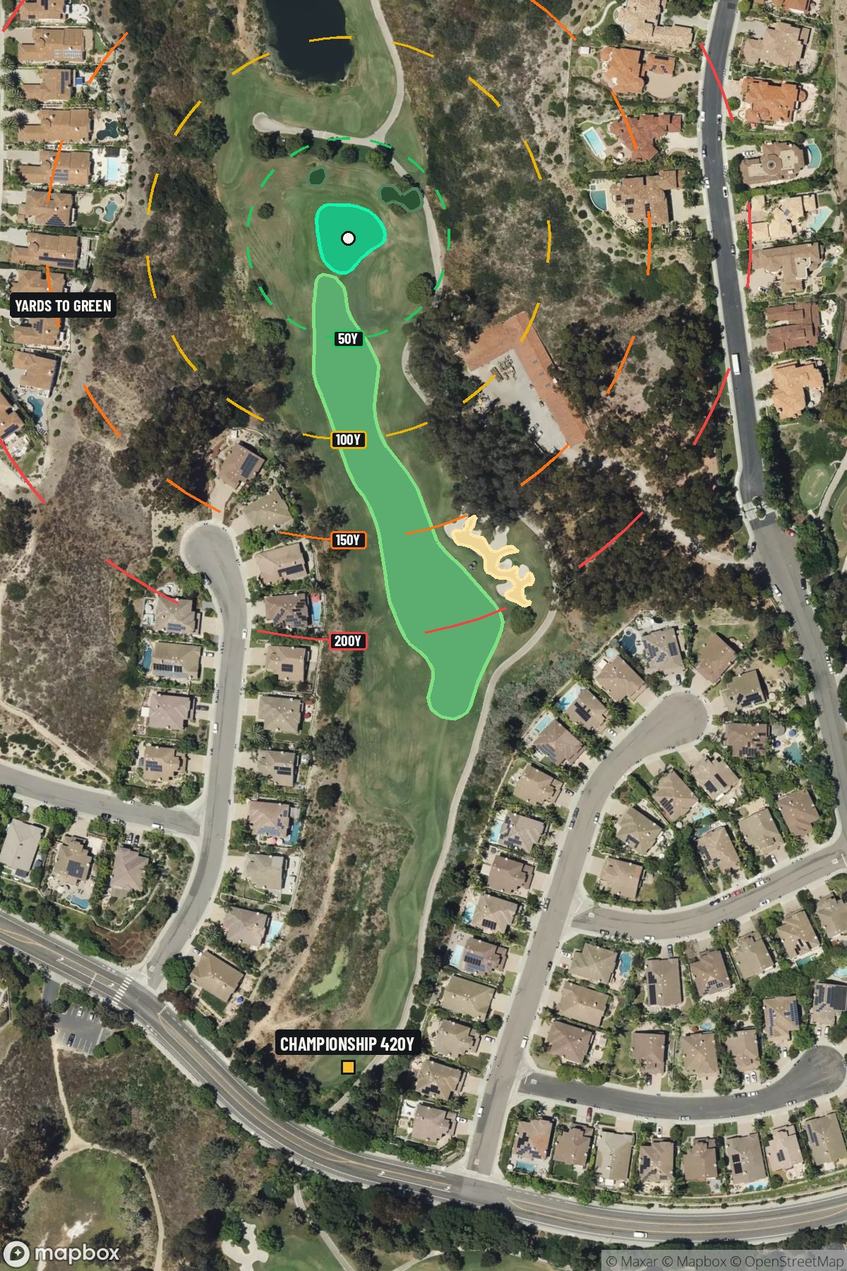 Hole 2 aerial at Aviara Golf Club at Four Seasons Resort