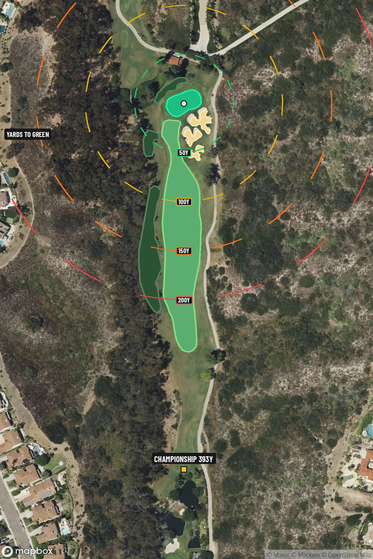 Hole 4 aerial at Aviara Golf Club at Four Seasons Resort