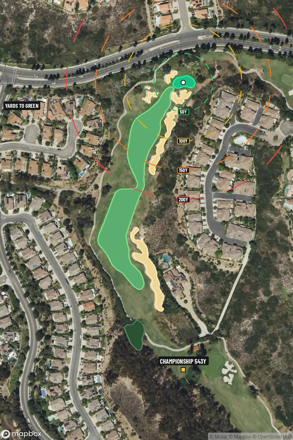 Hole 5 aerial at Aviara Golf Club at Four Seasons Resort