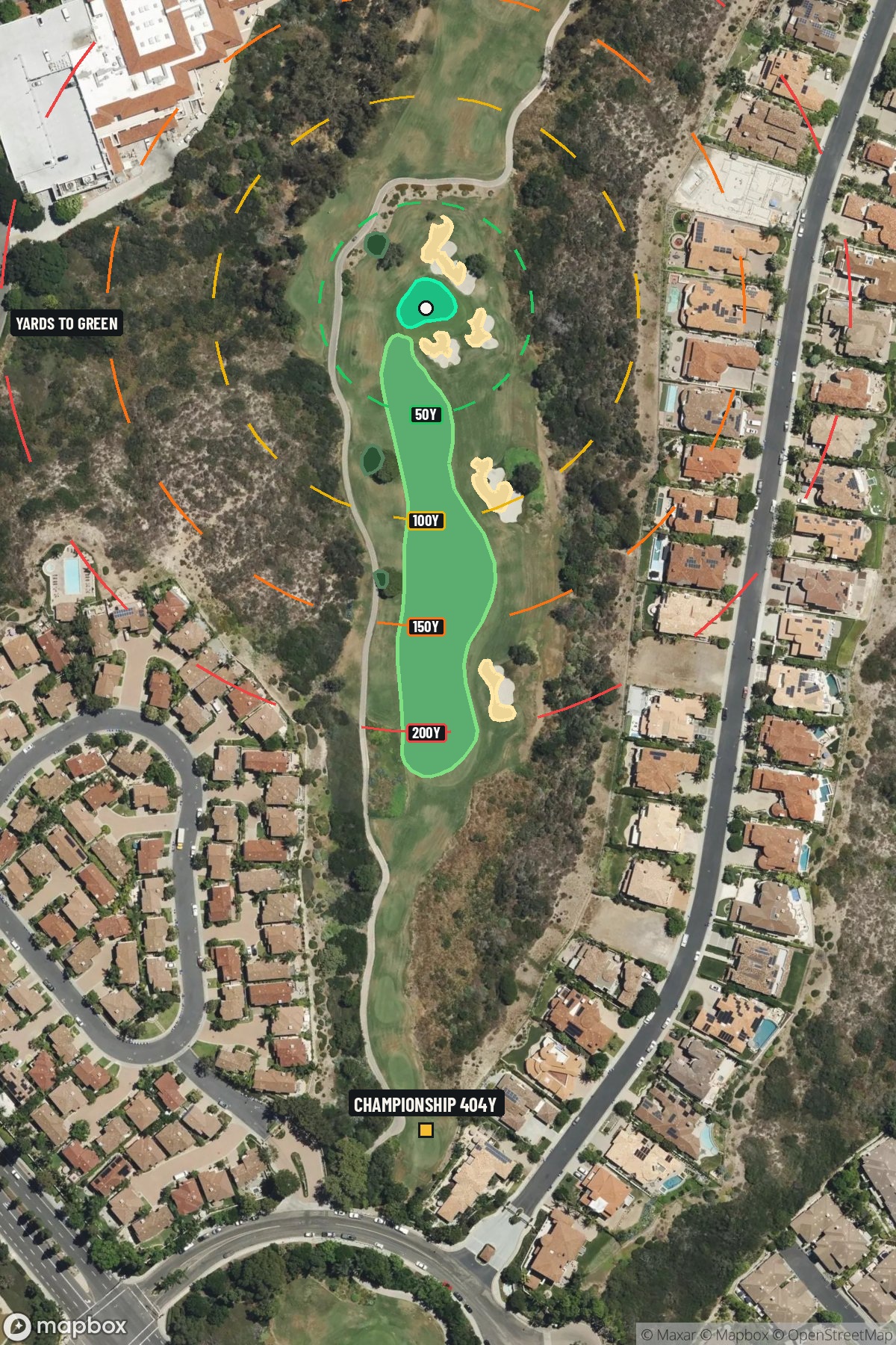 Hole 7 aerial at Aviara Golf Club at Four Seasons Resort
