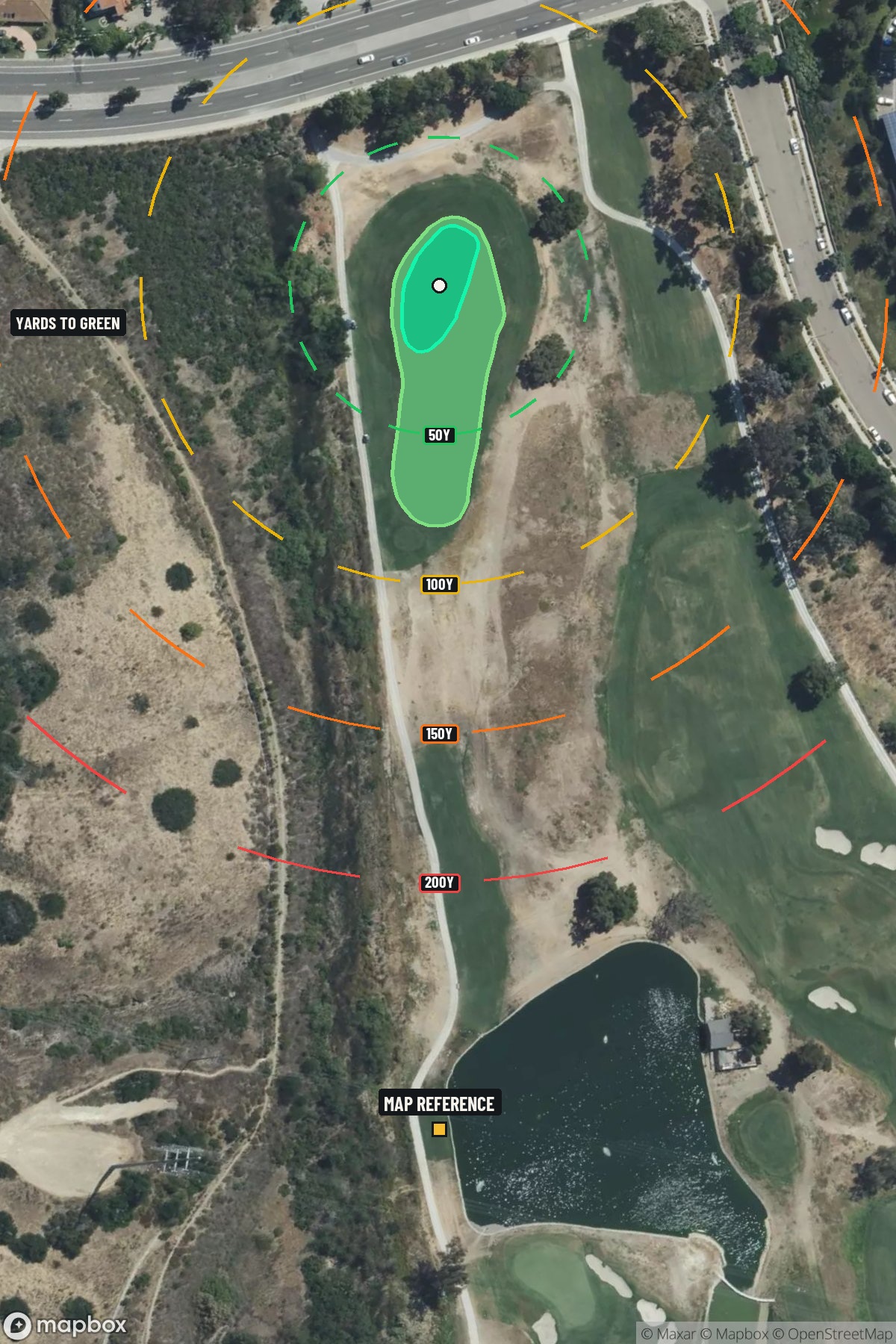 Hole 12 aerial at La Costa Resort & Spa (North course)