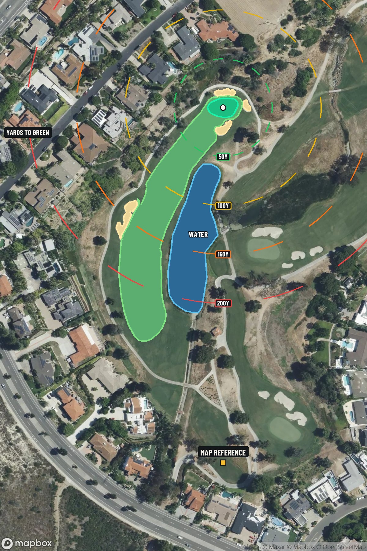 Hole 13 aerial at La Costa Resort & Spa (North course)