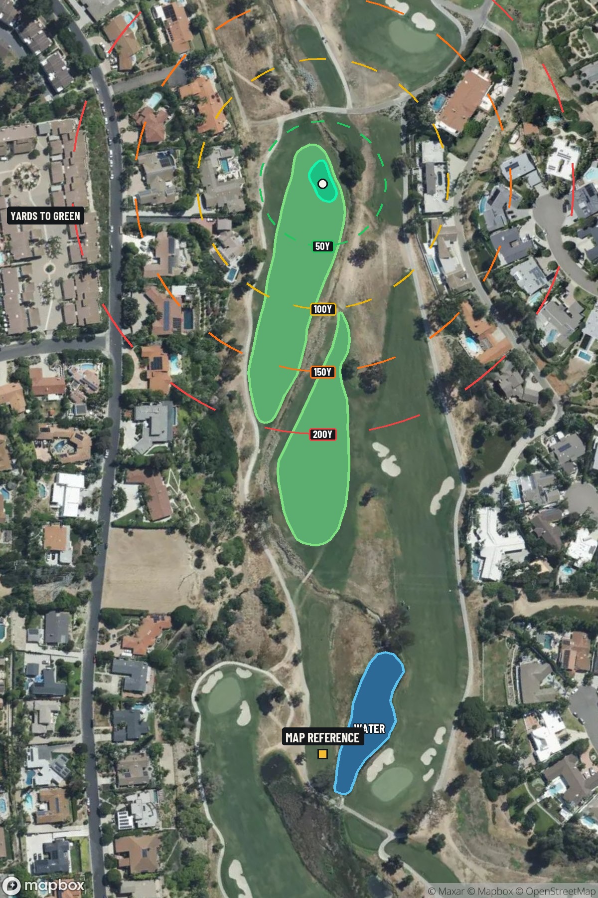 Hole 14 aerial at La Costa Resort & Spa (North course)