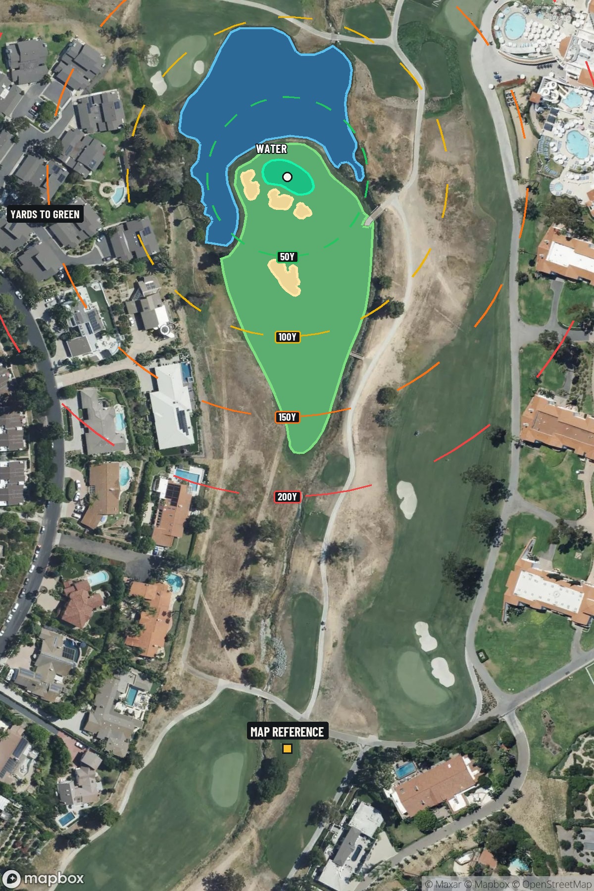Hole 15 aerial at La Costa Resort & Spa (North course)