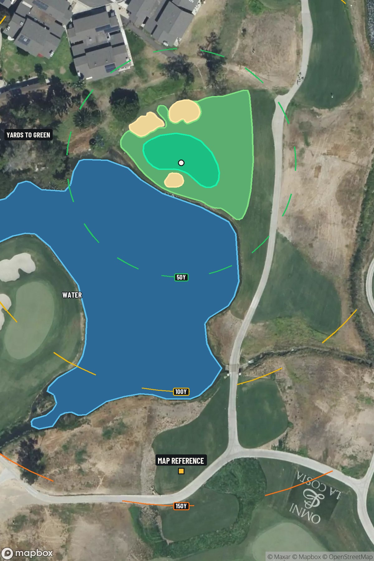 Hole 16 aerial at La Costa Resort & Spa (North course)