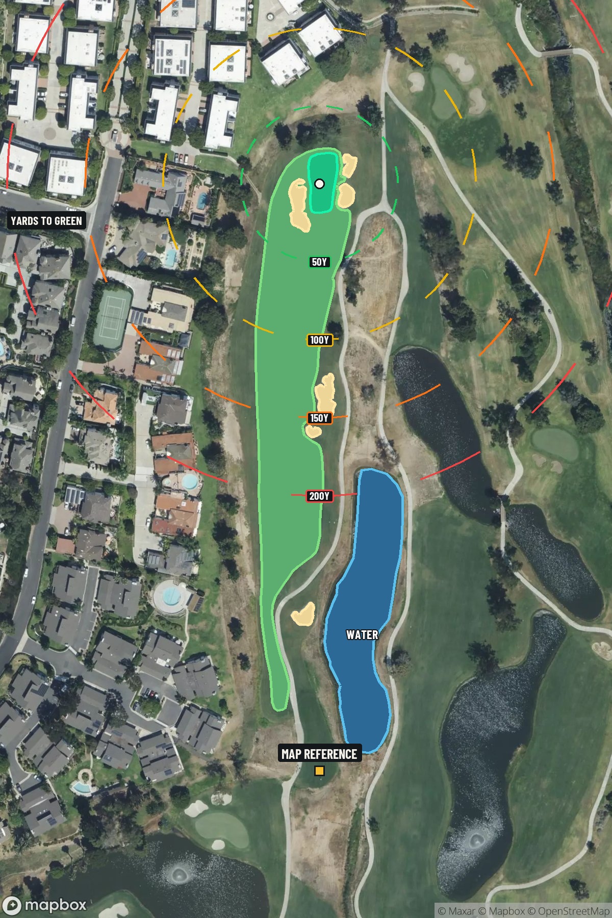 Hole 17 aerial at La Costa Resort & Spa (North course)