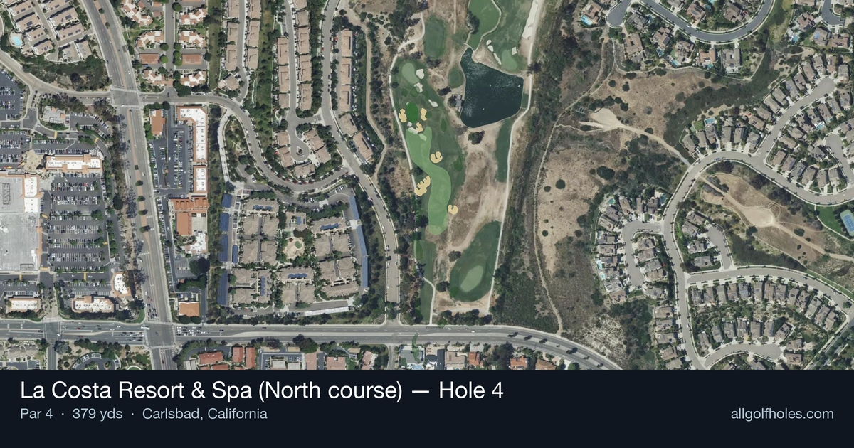 Hole 4 aerial at La Costa Resort & Spa (North course)