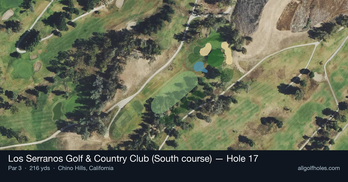 Hole 17 aerial at Los Serranos Golf & Country Club (South course)