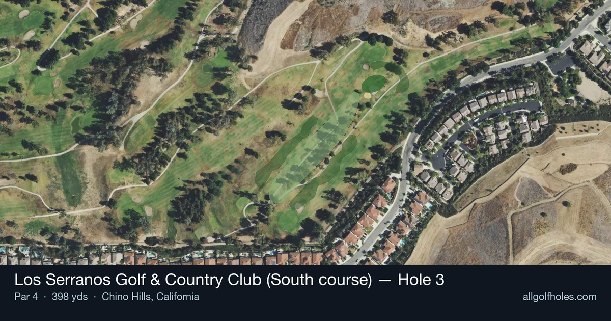 Hole 3 aerial at Los Serranos Golf & Country Club (South course)