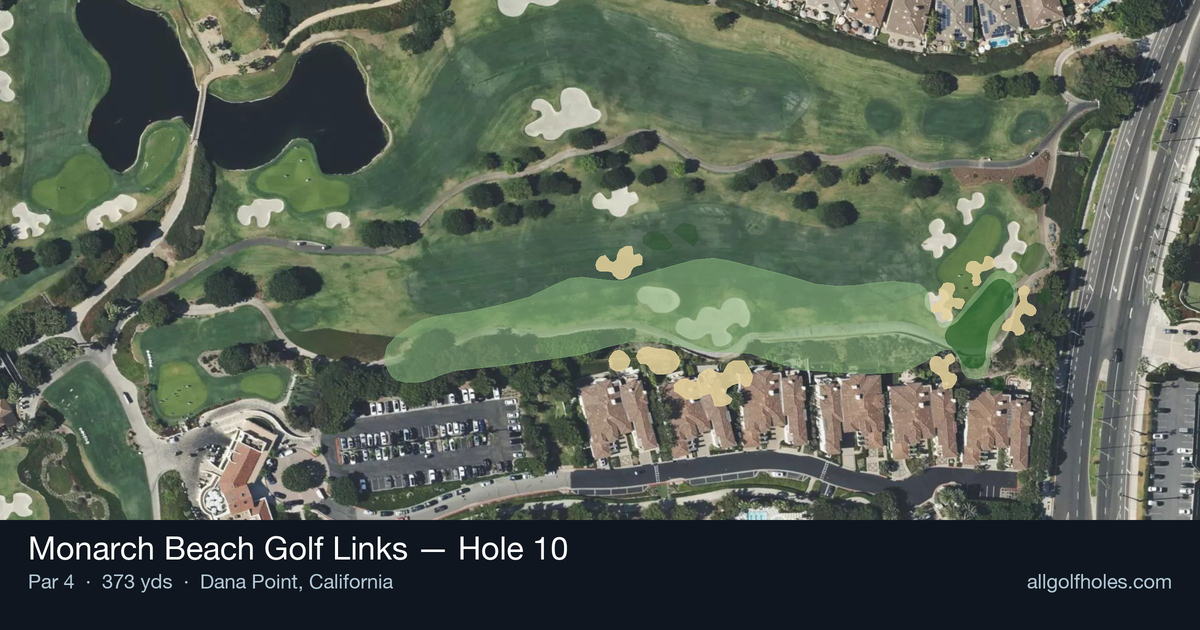 Hole 10 aerial at Monarch Beach Golf Links