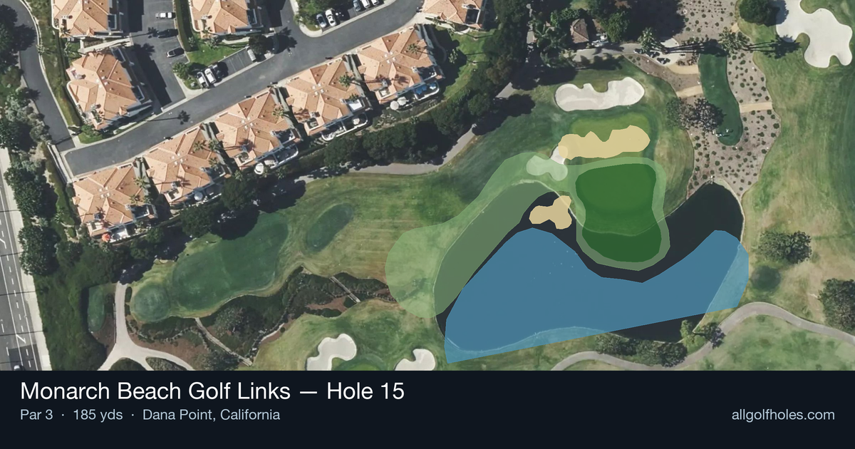 Hole 15 aerial at Monarch Beach Golf Links