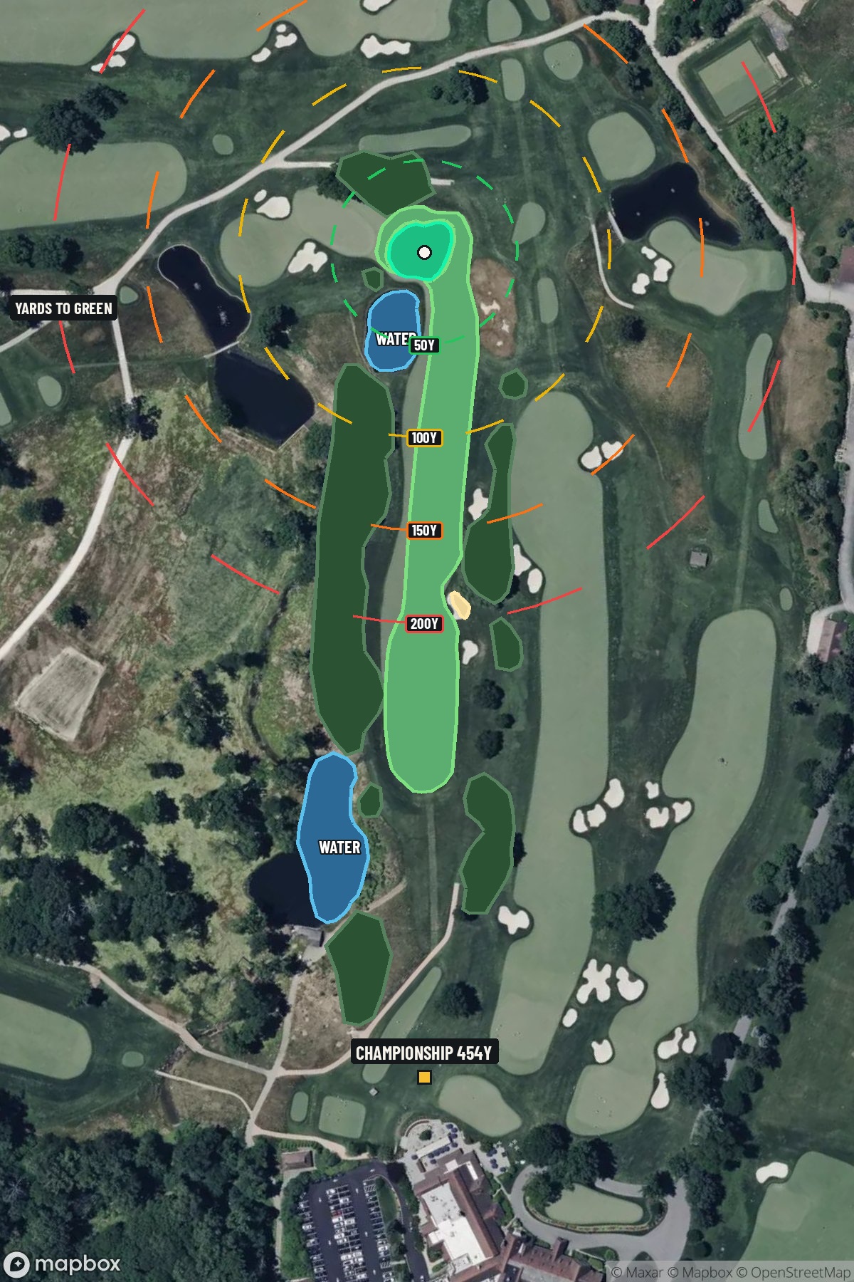 Hole 10 aerial at Aronimink Golf Club