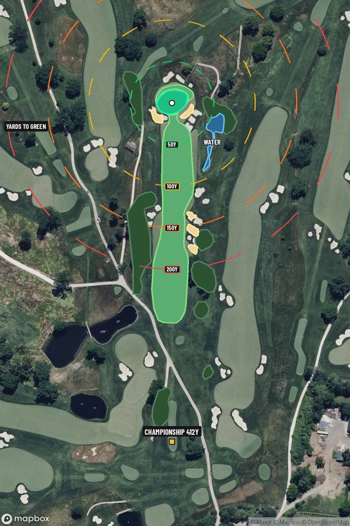 Hole 11 aerial at Aronimink Golf Club